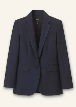 Wool-Blend Sharp Longline Blazer