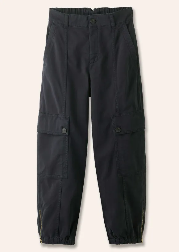 Zip Detail Crop Cargo Jogger